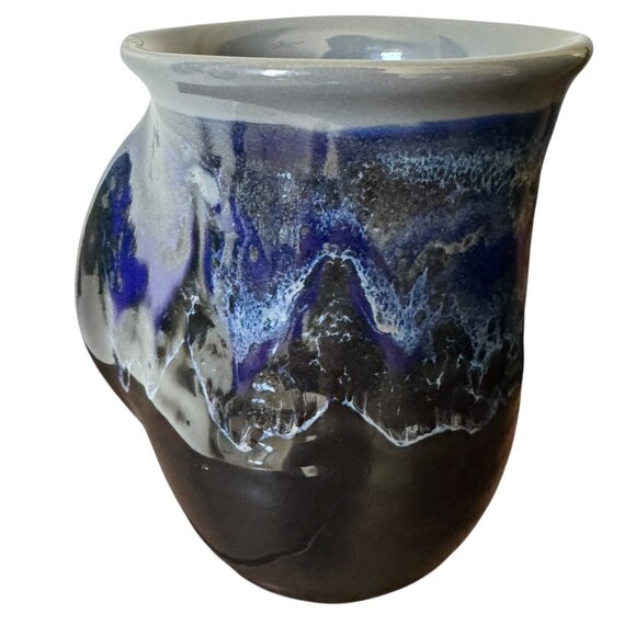 Neher Pottery In Motion Stoneware Handwarmer Mugs Right handed Style Set Of 2 - Picture 8 of 15
